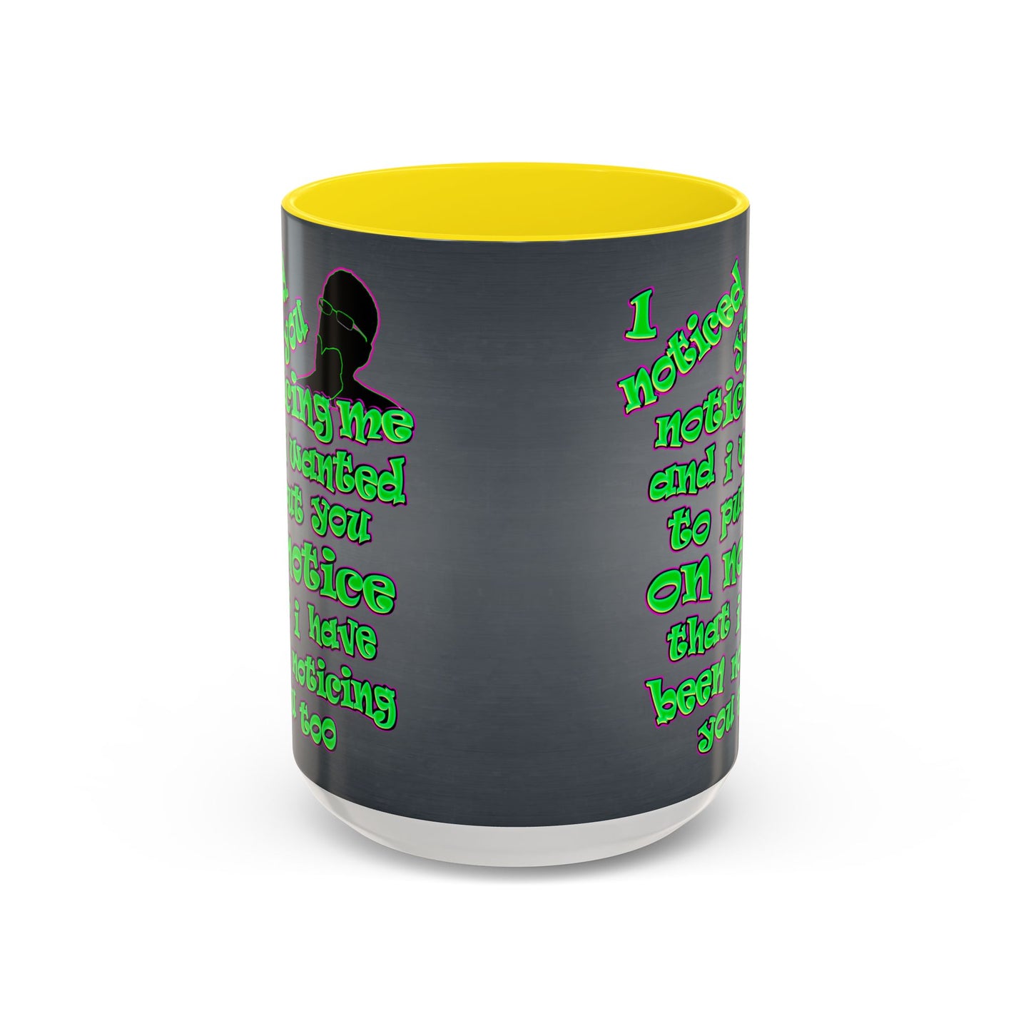noticed you noticing - Accent Mug (grey-light grey)