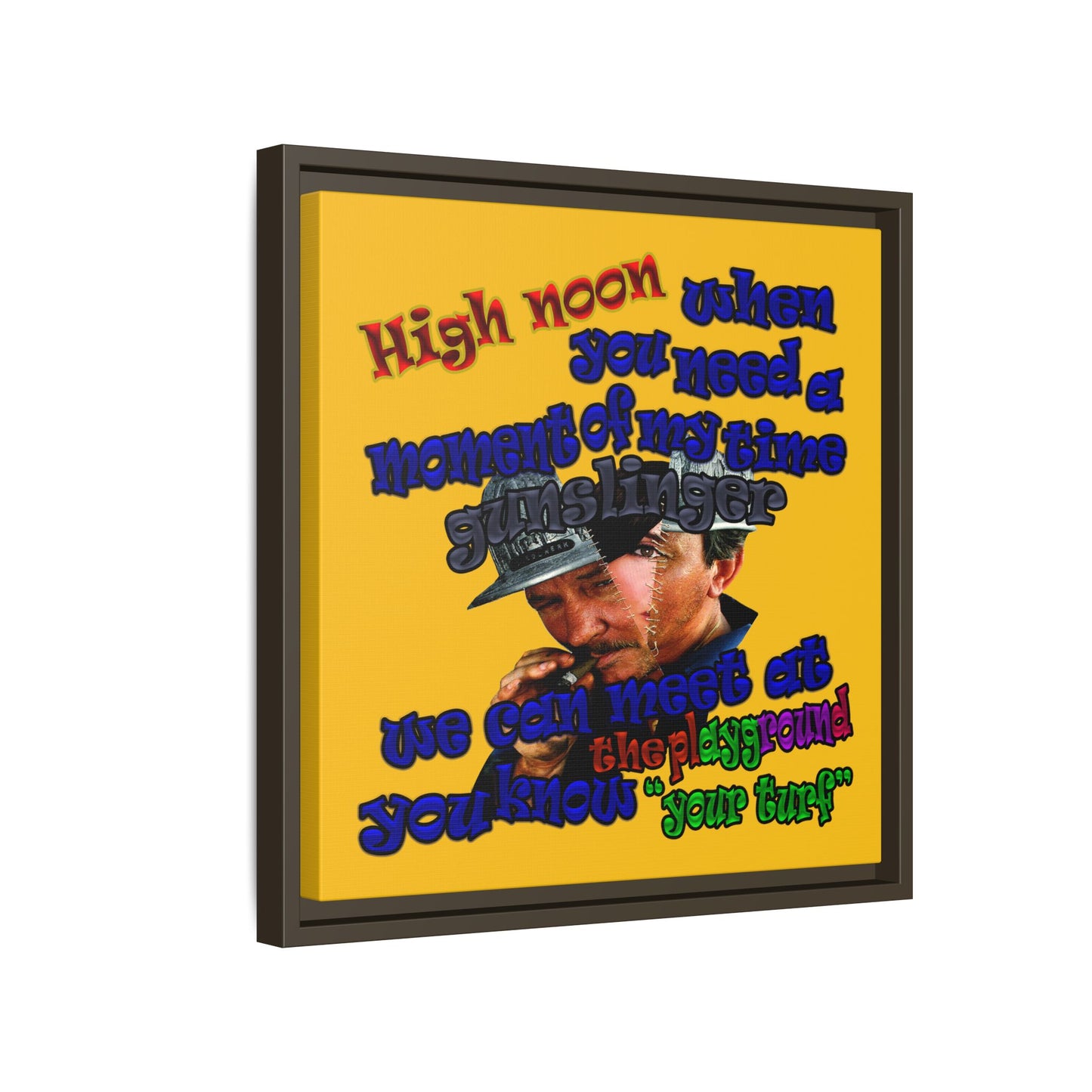 high noon - framed canvas art (yellow)
