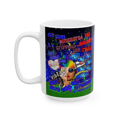 drop the beat - White Mug ('snoops' background)
