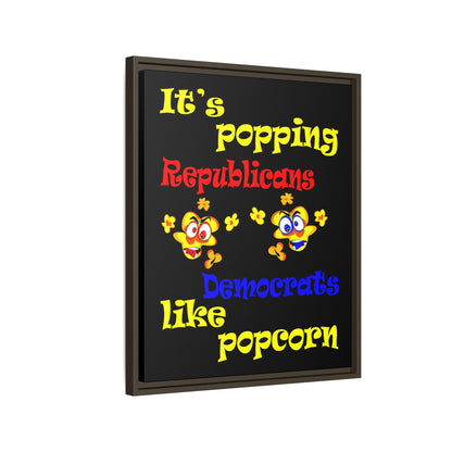 popping like popcorn - framed canvas art (black)