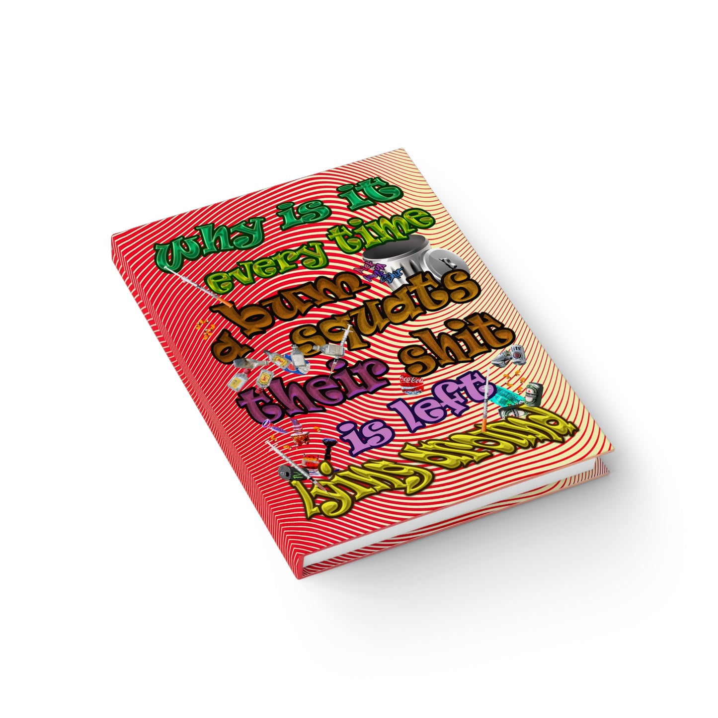 the bum's shit - journal-lined (yellow-orange wave)