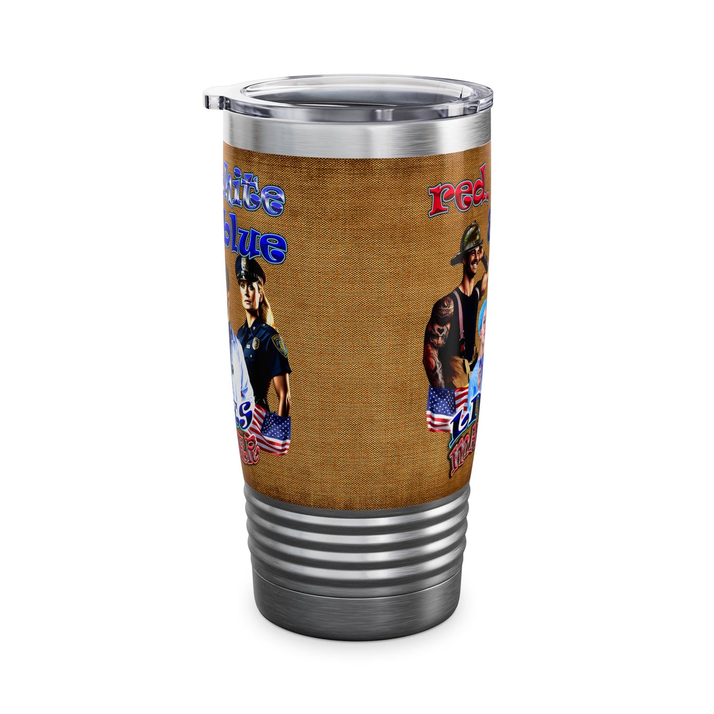 rw&b lives matter - Ringneck Tumbler, 20oz (brown papyrus)