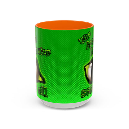 green monster - Accent Mug (logo green)
