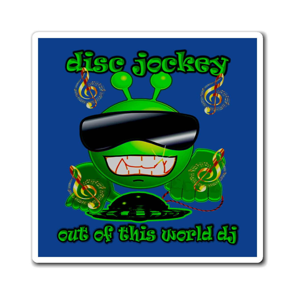 disc jockey - Magnets - (dark blue)