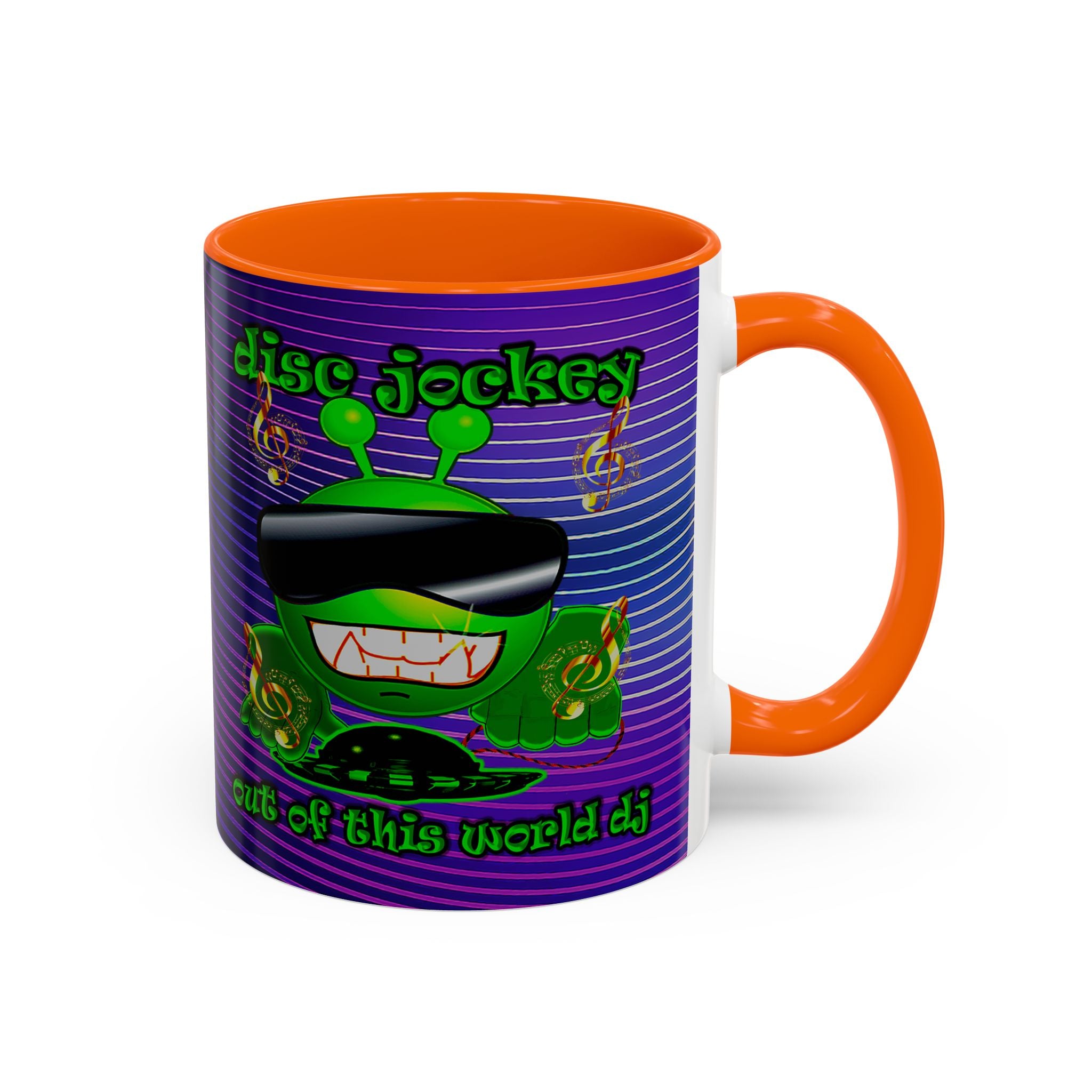 disc jockey - Accent Mug (purple wave)