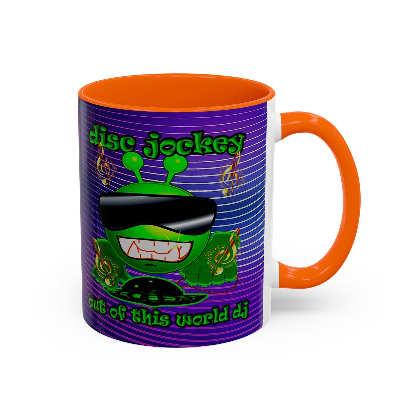 disc jockey - Accent Mug (purple wave)