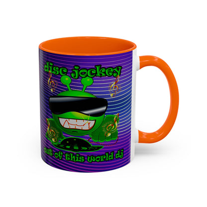disc jockey - Accent Mug (purple wave)