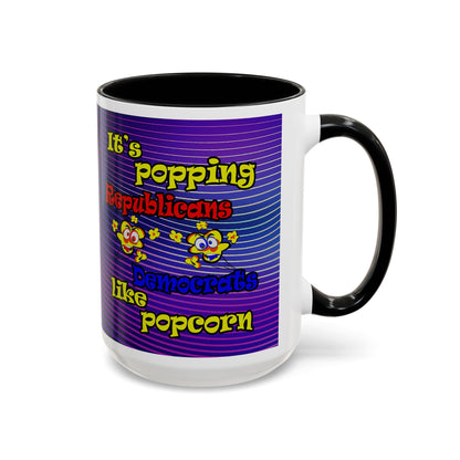 popping like popcorn - Accent Mug (purple wave)