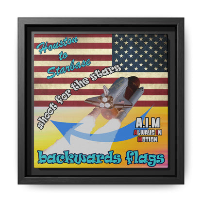 shoot for the stars - framed canvas art (color blur)