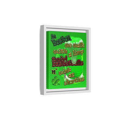 celtics logo - framed canvas art (logo green)