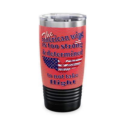 american wing - Ringneck Tumbler, 20oz (yellow-orange wave)