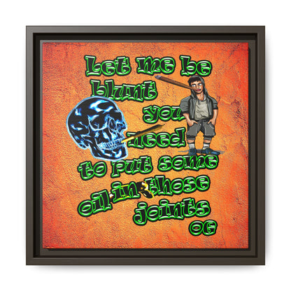 og - framed canvas art (burnt orange)