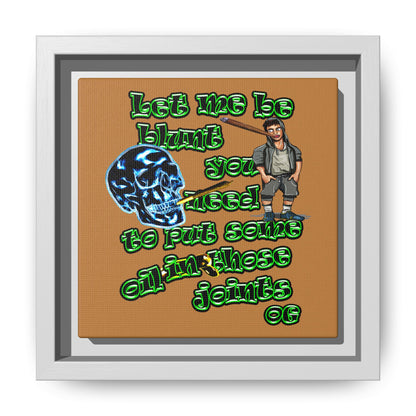 og - framed canvas art (light brown)