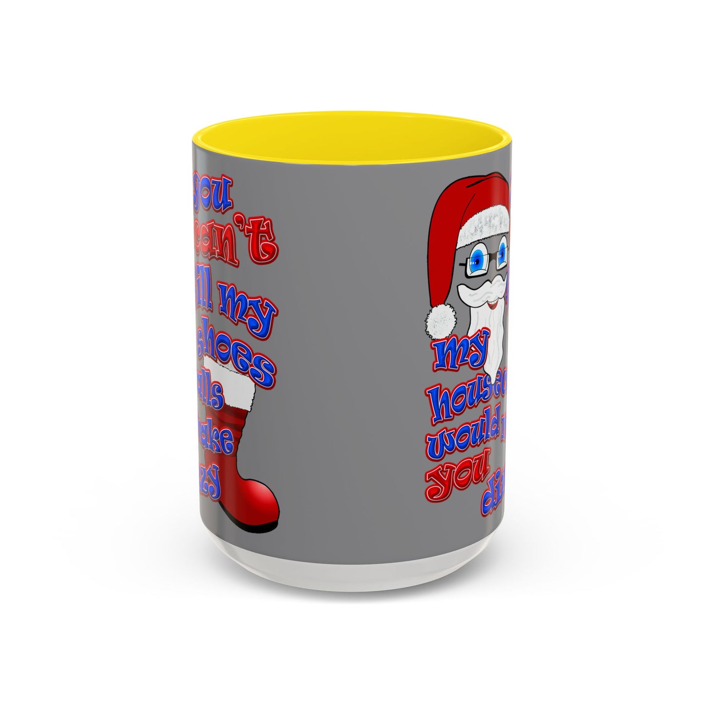 santa's shoes - Accent Mug (grey)