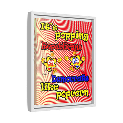 popping like popcorn - framed canvas art (yellow-orange wave)