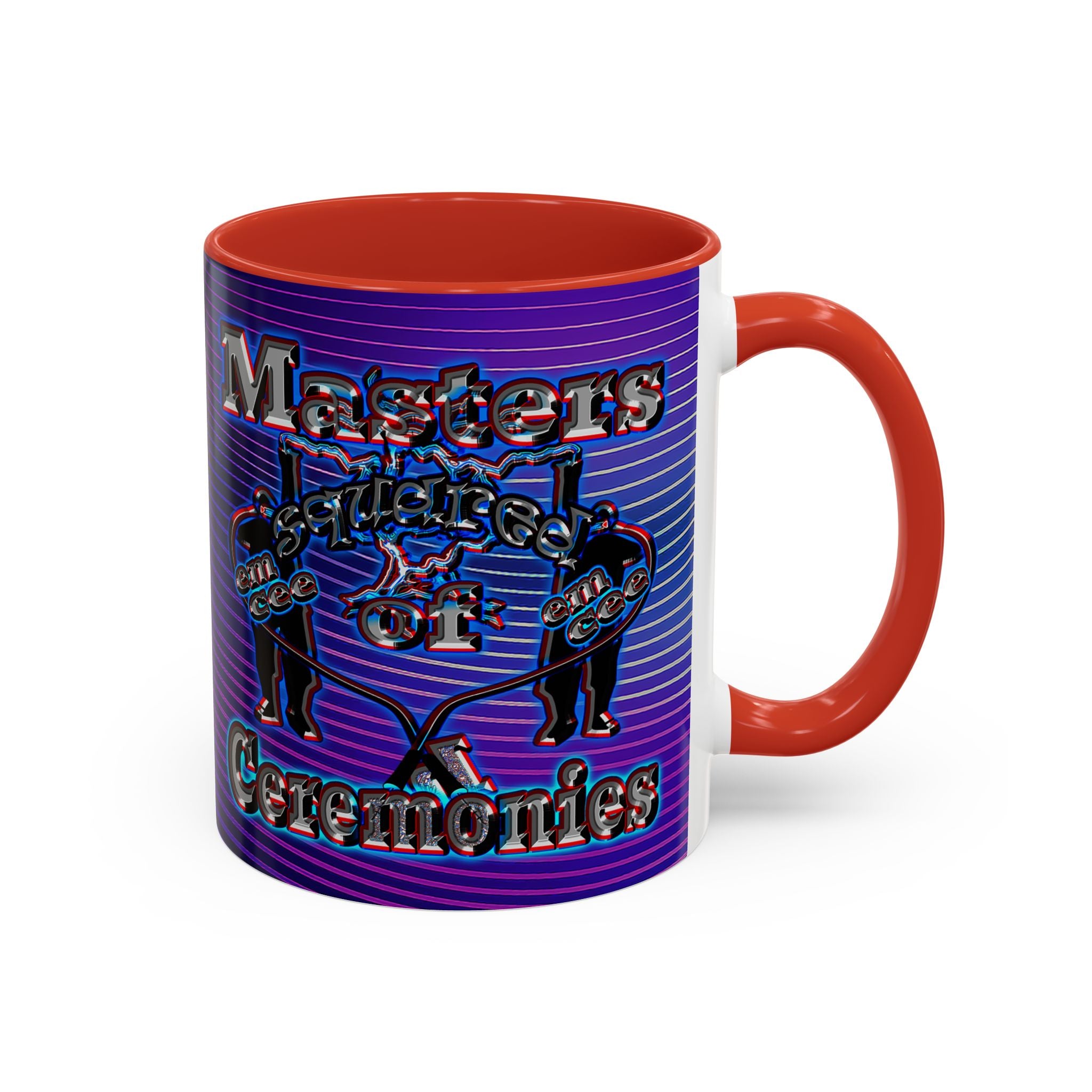 em cee squared - Accent Mug (purple wave)