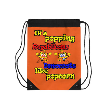 popping like popcorn - Drawstring Bag (orange)