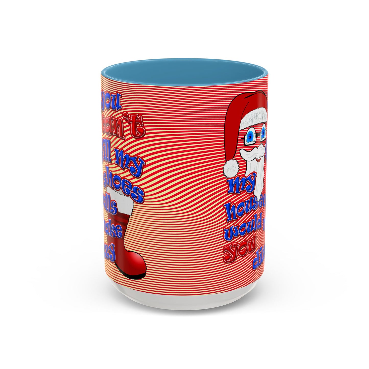 santa's shoes - Accent Mug (yellow-orange wave)