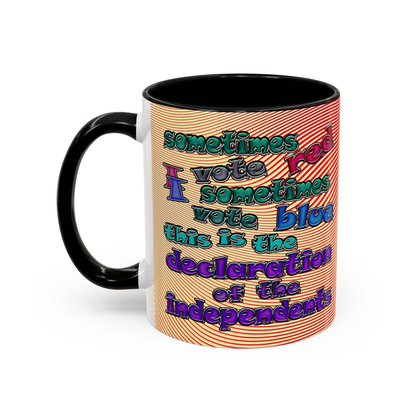 declaration of the independents - Accent Mug (yellow-orange wave)