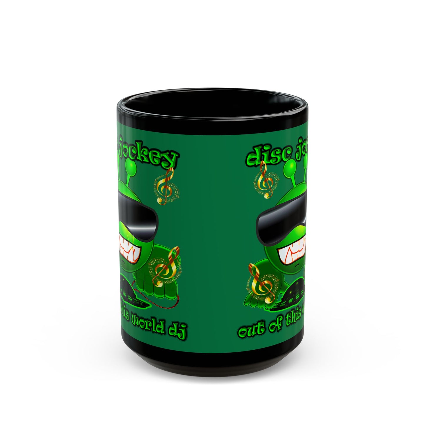 disc jockey - Black Mug (dark green)