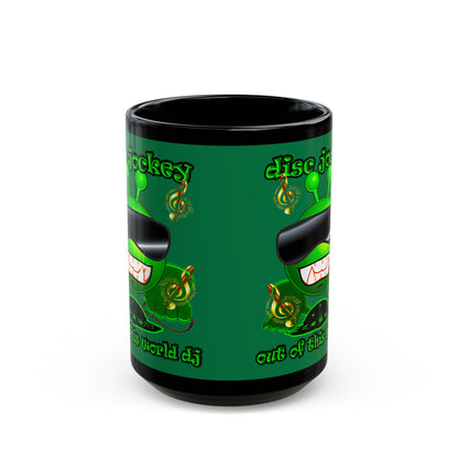 disc jockey - Black Mug (dark green)