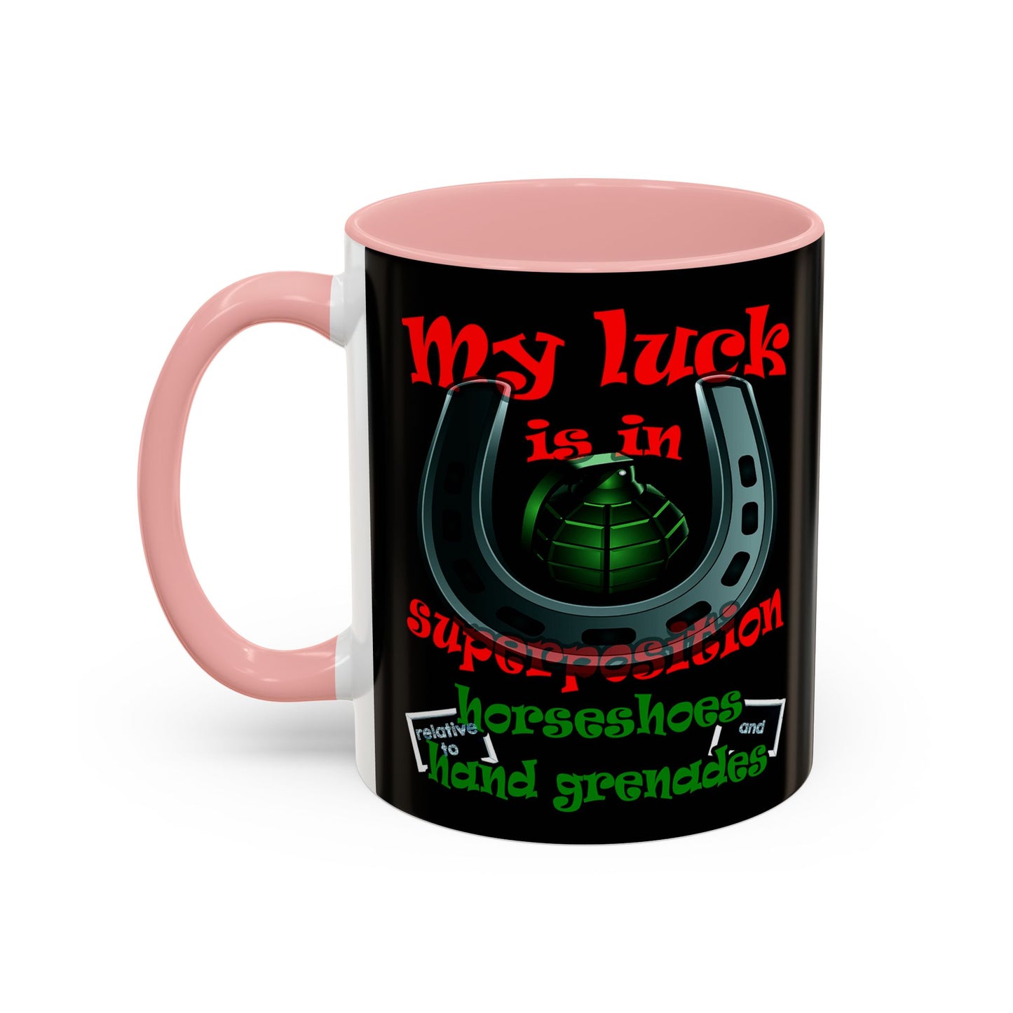 my luck - Accent Mug (black)