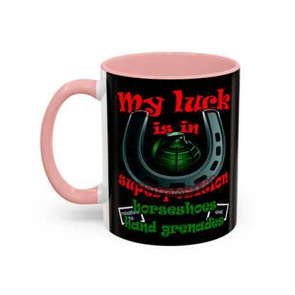 my luck - Accent Mug (black)