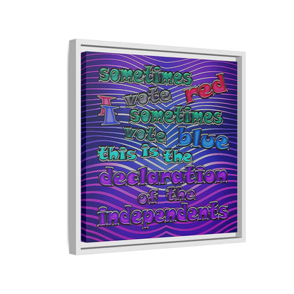 declaration of the independents - framed canvas art (purple wave)