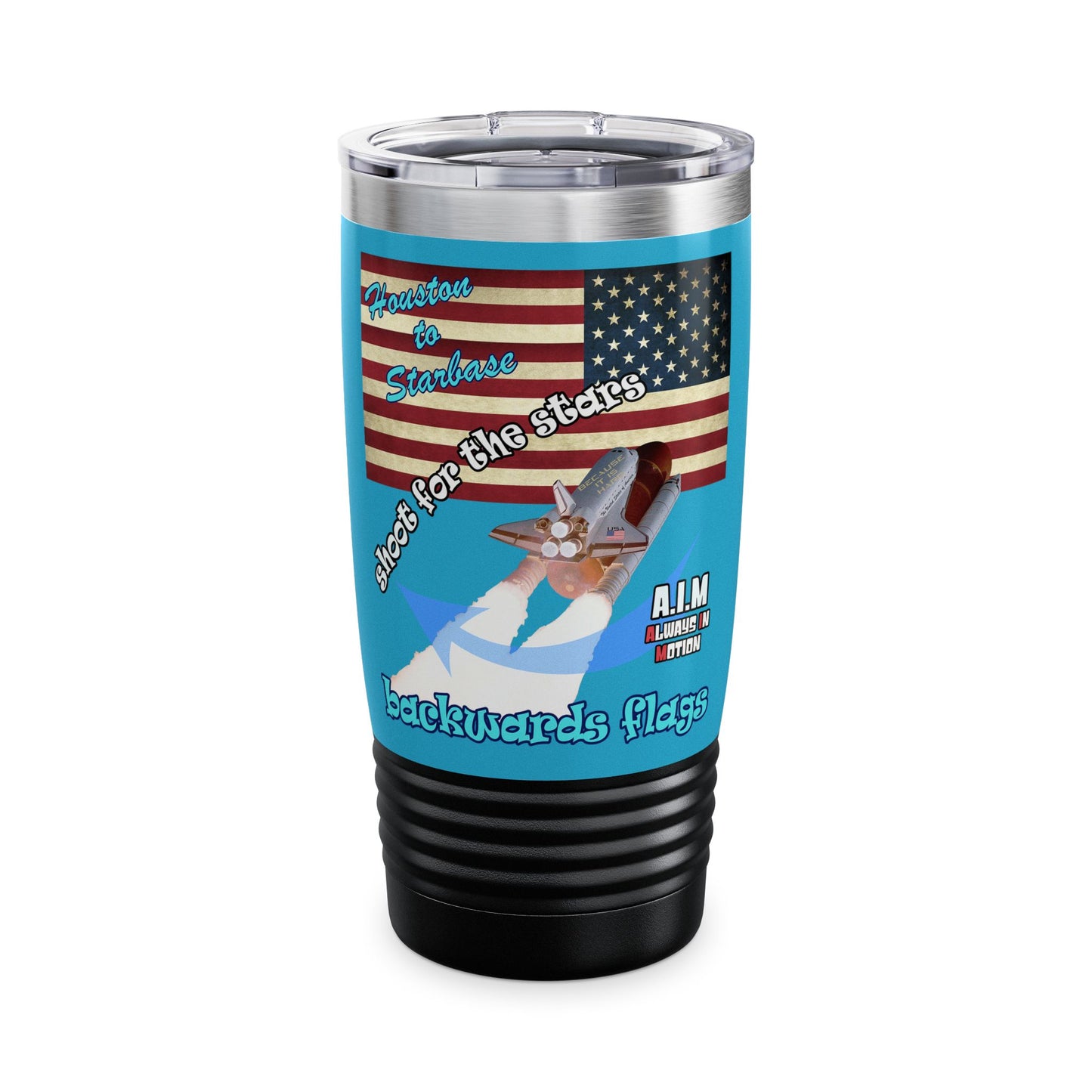 shoot for the stars - Ringneck Tumbler, 20oz (turquoise)