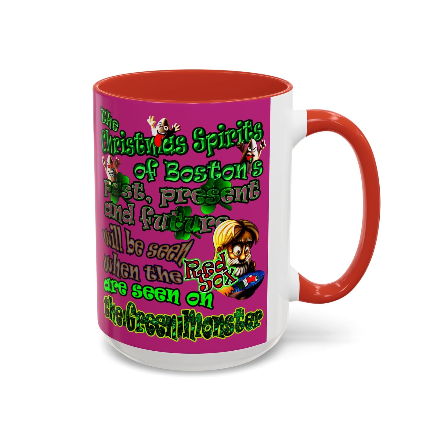 christmas spirits of boston - Accent Mug (pink)
