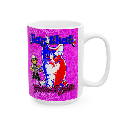 tag that - White Mug (pink swirl)