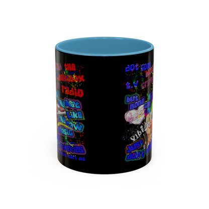 drop the beat - Accent Mug (black)