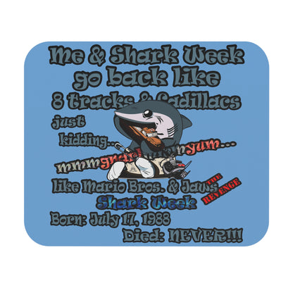 shark week - Mouse Pad (Rectangle) - (light blue)