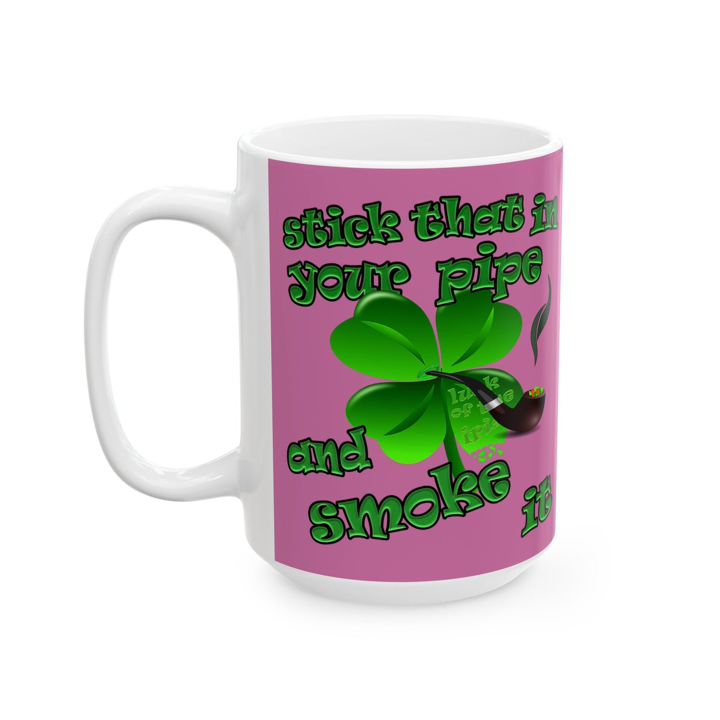 celtics logo - White Mug (light pink)