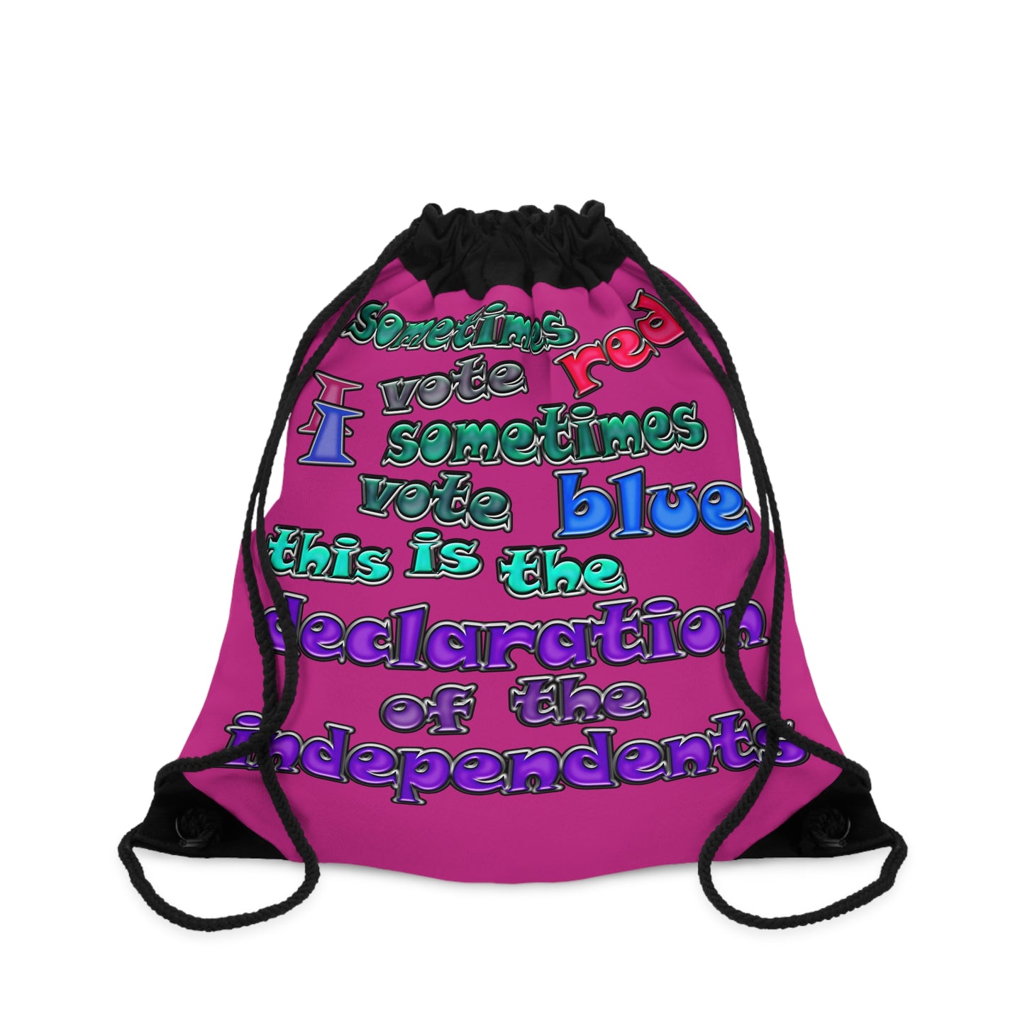 declaration of the independents - Drawstring Bag (pink)
