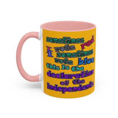 declaration of the independents - Accent Mug (yellow)