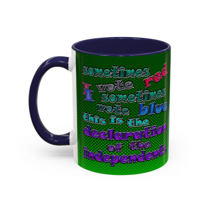 declaration of the independents - Accent Mug (logo green)