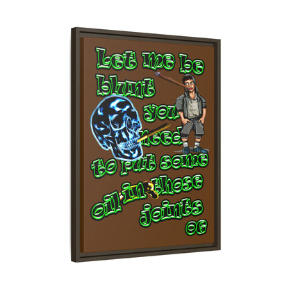 og - framed canvas art (brown)