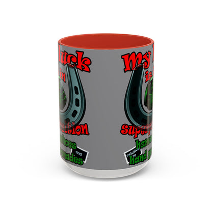 my luck - Accent Mug (grey)