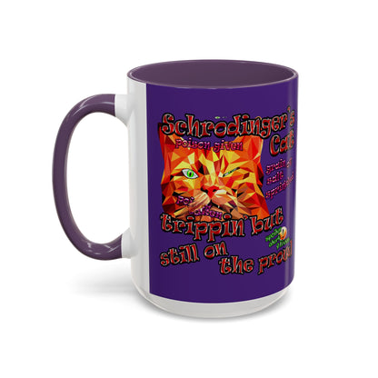 schrodinger's cat - Accent Mug (purple)