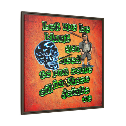 og - framed canvas art (burnt orange)