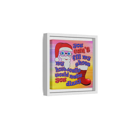 santa's shoes - framed canvas art (color blur)