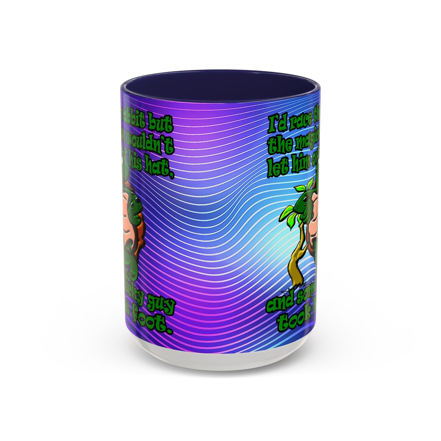 turtle race - Accent Mug (purple wave)