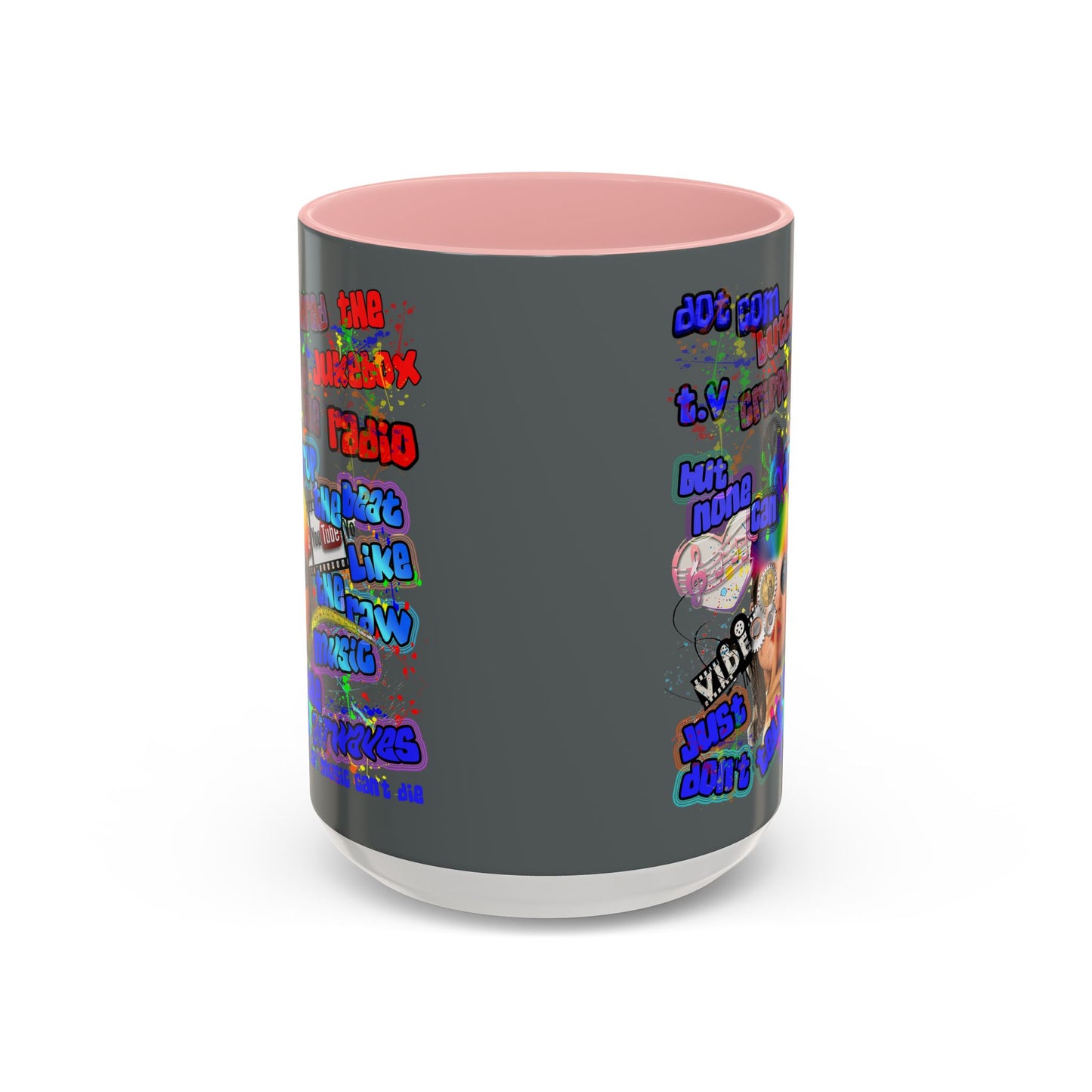drop the beat - Accent Mug (dark grey)