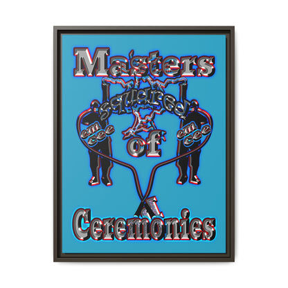 em cee squared - framed canvas art (turquoise)