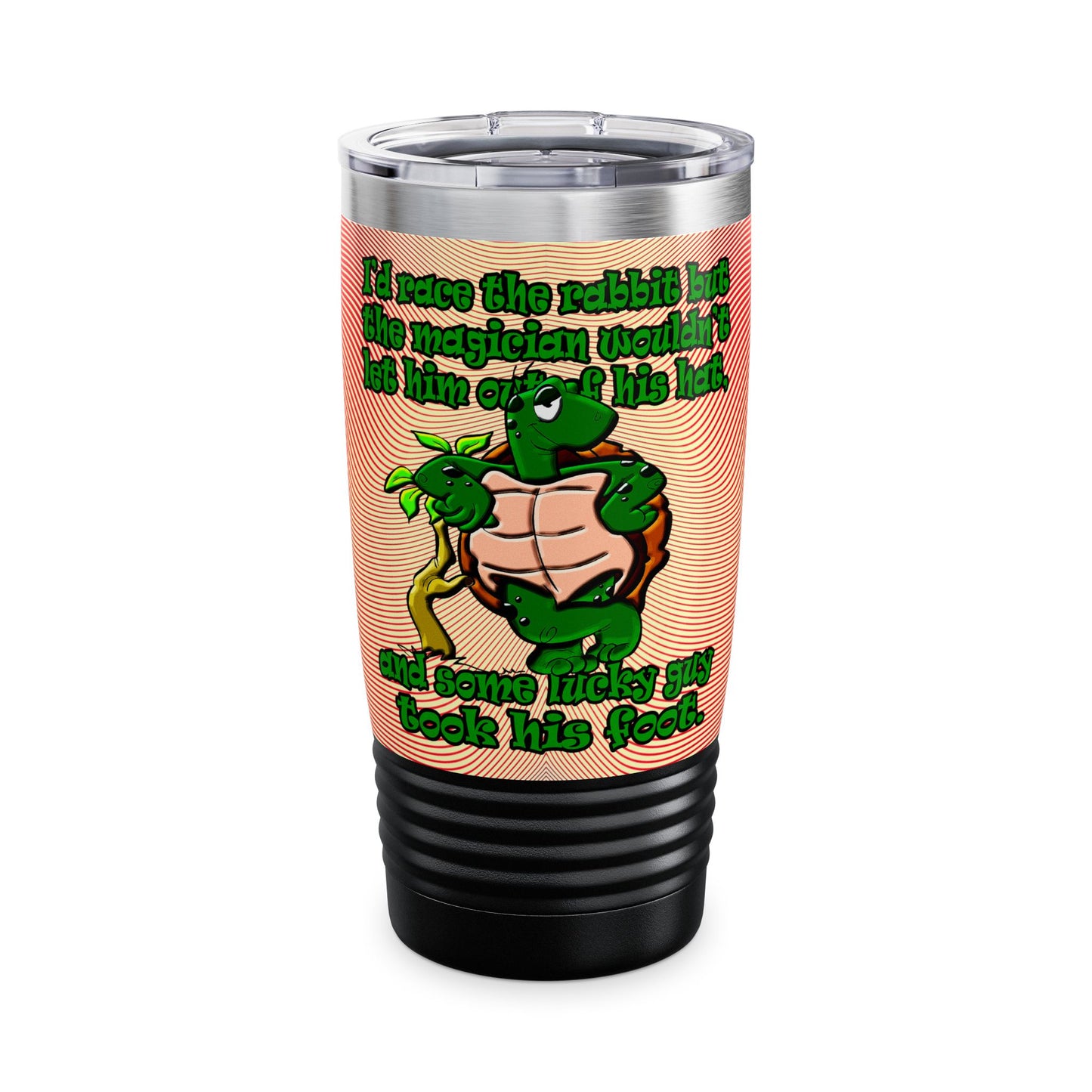 turtle race - Ringneck Tumbler, 20oz (yellow-orange wave)