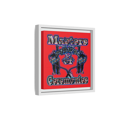 em cee squared - framed canvas art (red)