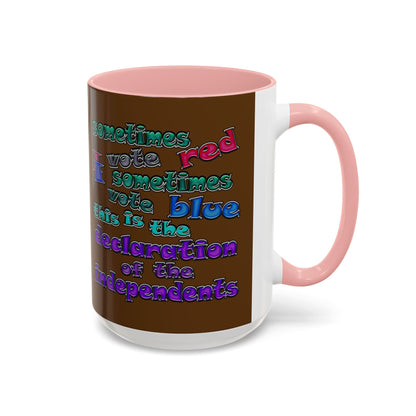 declaration of the independents - Accent Mug (brown)