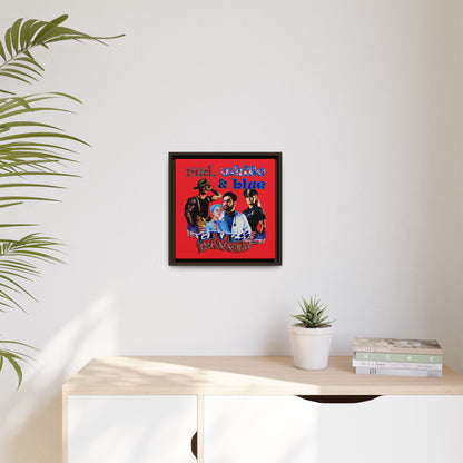 rw&b lives matter - framed canvas art (red)