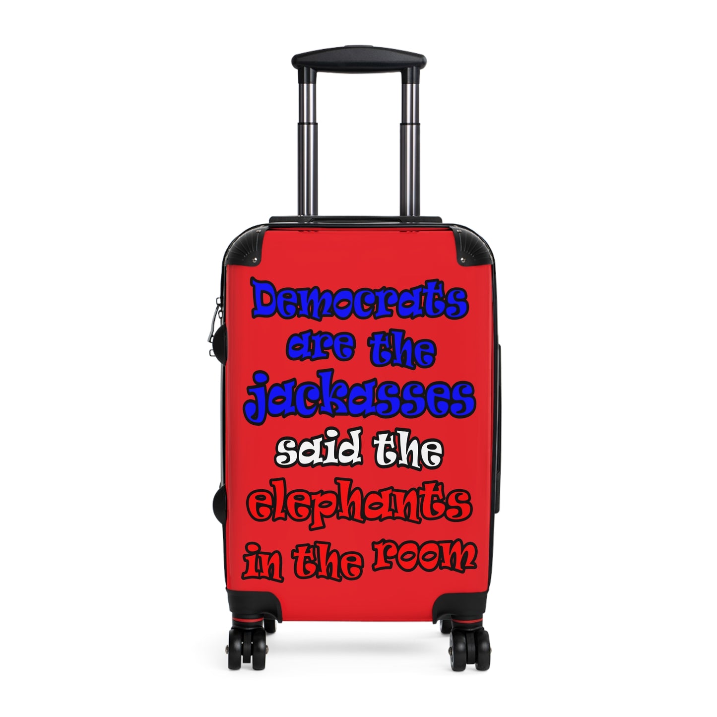 donkeys and elephants - Suitcase (red)